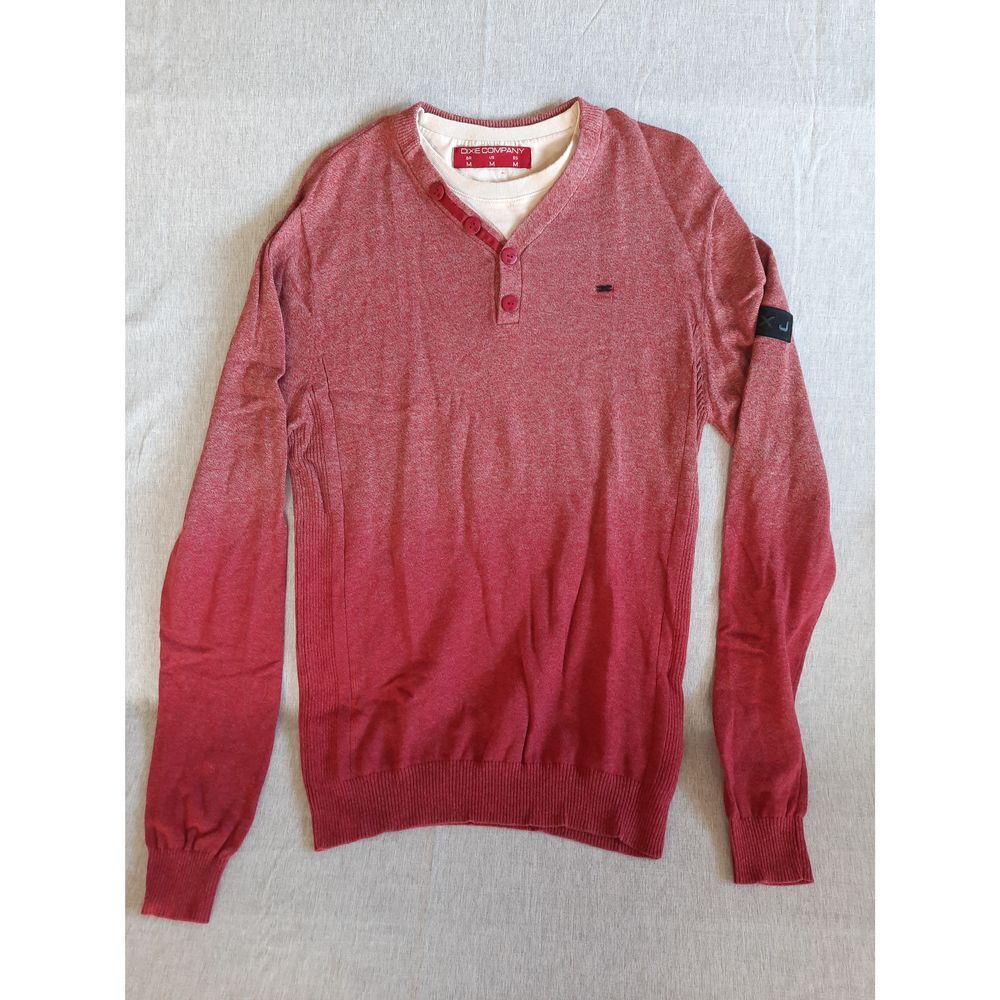 Dixie Company Mens Medium DXJ Pullover V-Neck Stretch Sweater Long Sleeve Cotton